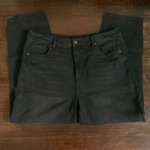 Black American Eagle jeans, only worn once. Ripped jeans